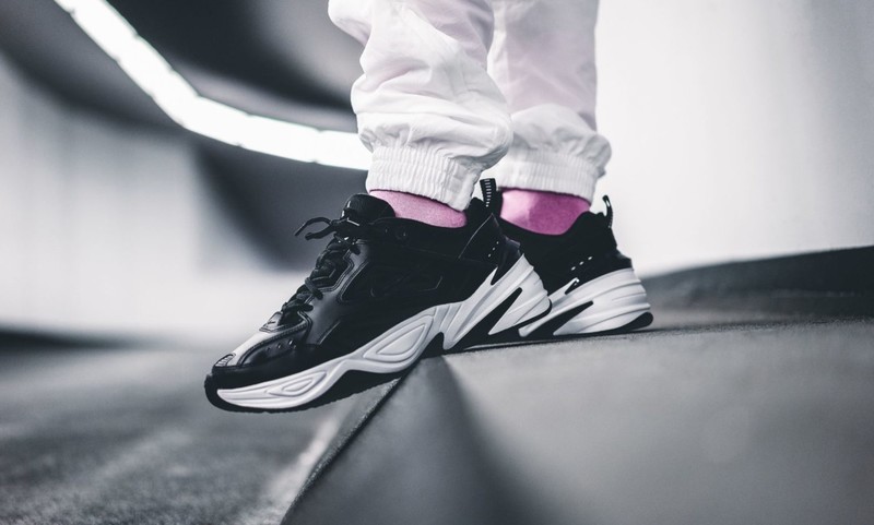 Nike m2k tekno sales black on feet